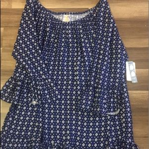 Terra & Sky Women’s Plus Peplum Peasant Top